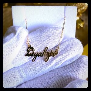 Gold Name Necklace (Mini) @_InGoldWeTrust_